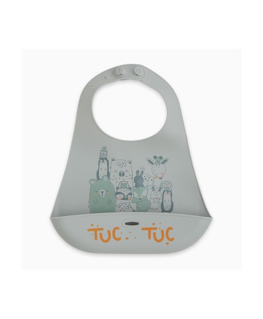Babero bebé en silicona plegable Tuc Tuc and Friends de Tuc Tuc