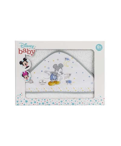 Capa de baño bebé counting sheep Mickey blanco gris de Disney