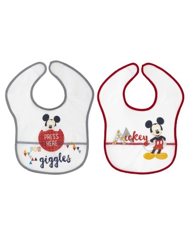 Pack 2 baberos bebé Mickey de Disney