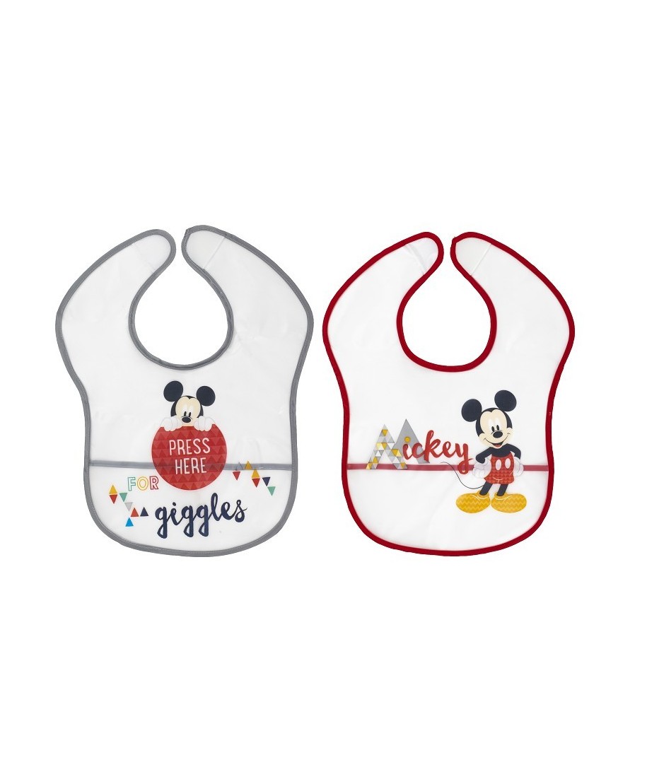 Pack 2 baberos bebé Mickey de Disney