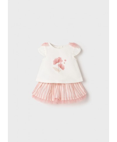 Conjunto falda rayas blossom bebé de Mayoral