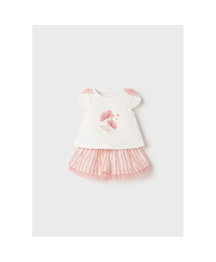 Conjunto falda rayas blossom bebé de Mayoral