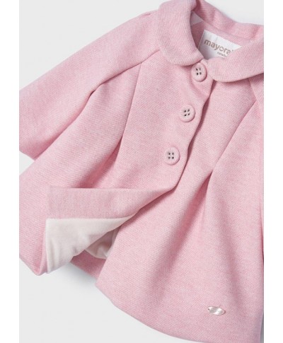 Abrigo paño rosa bebé de Mayoral
