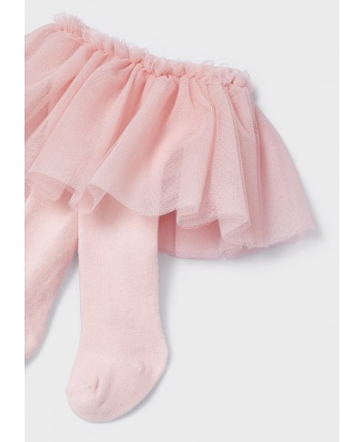 Conjunto bebé falda tutu y diadema rosa de Mayoral