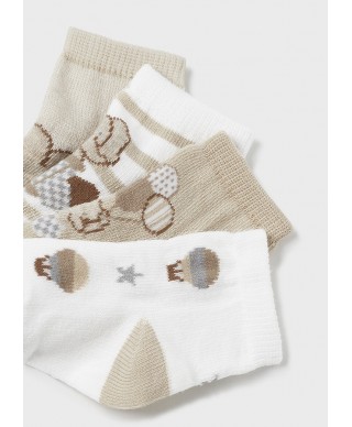 Set 4 calcetines bebé estampados de Mayoral